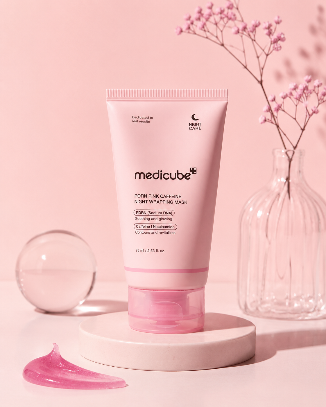 MEDICUBE PDRN PINK CAFFEINE MASCARILLA NOCTURNA